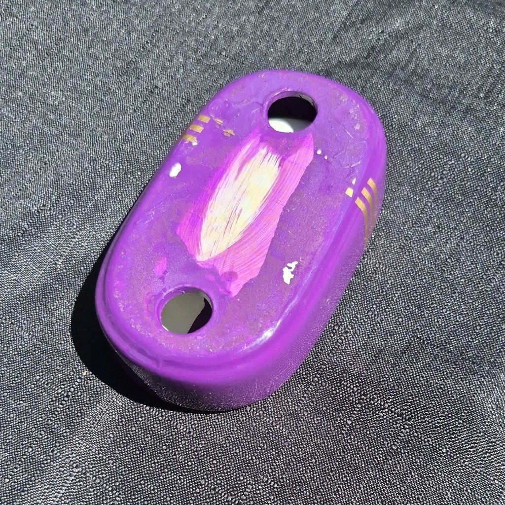 Vtg Pharmaceutical Advertising Branded Purple Ceramic Trinket Dish Tray Promo