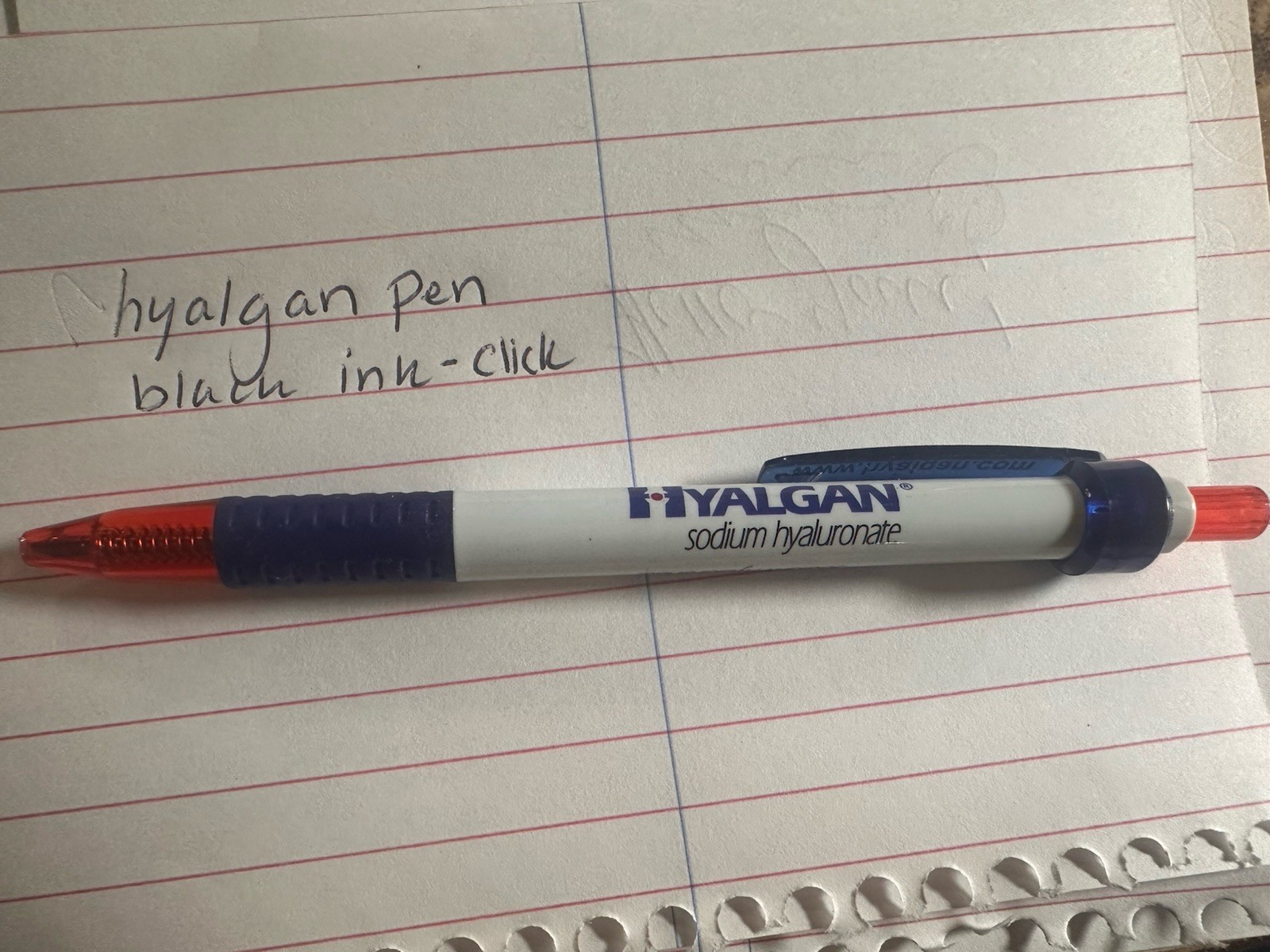 HYALGAN Drug Rep Prom Pen / Black Ink Plastic Knee Pain Medication Drug