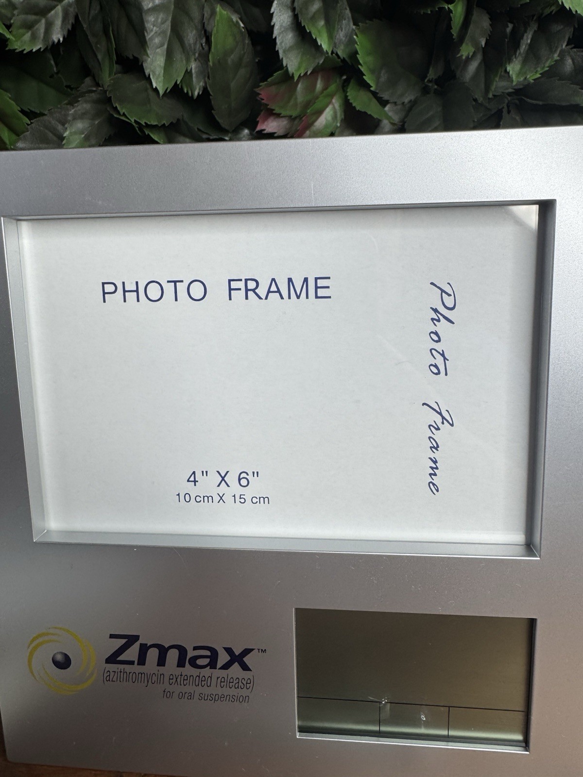 Zmax Pharmaceutical Advertising Photo Frame Clock + Pen Pfizer Promo 2000s