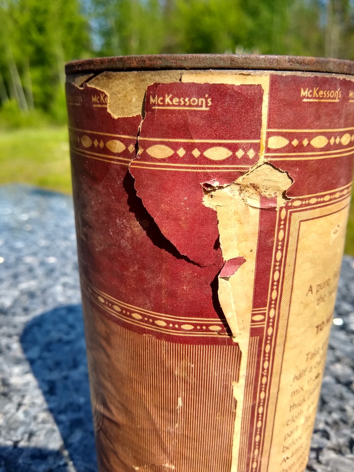 Vintage McKesson’s Flaxseed Meal Can By McKesson & Robbins, Apothecary Medical