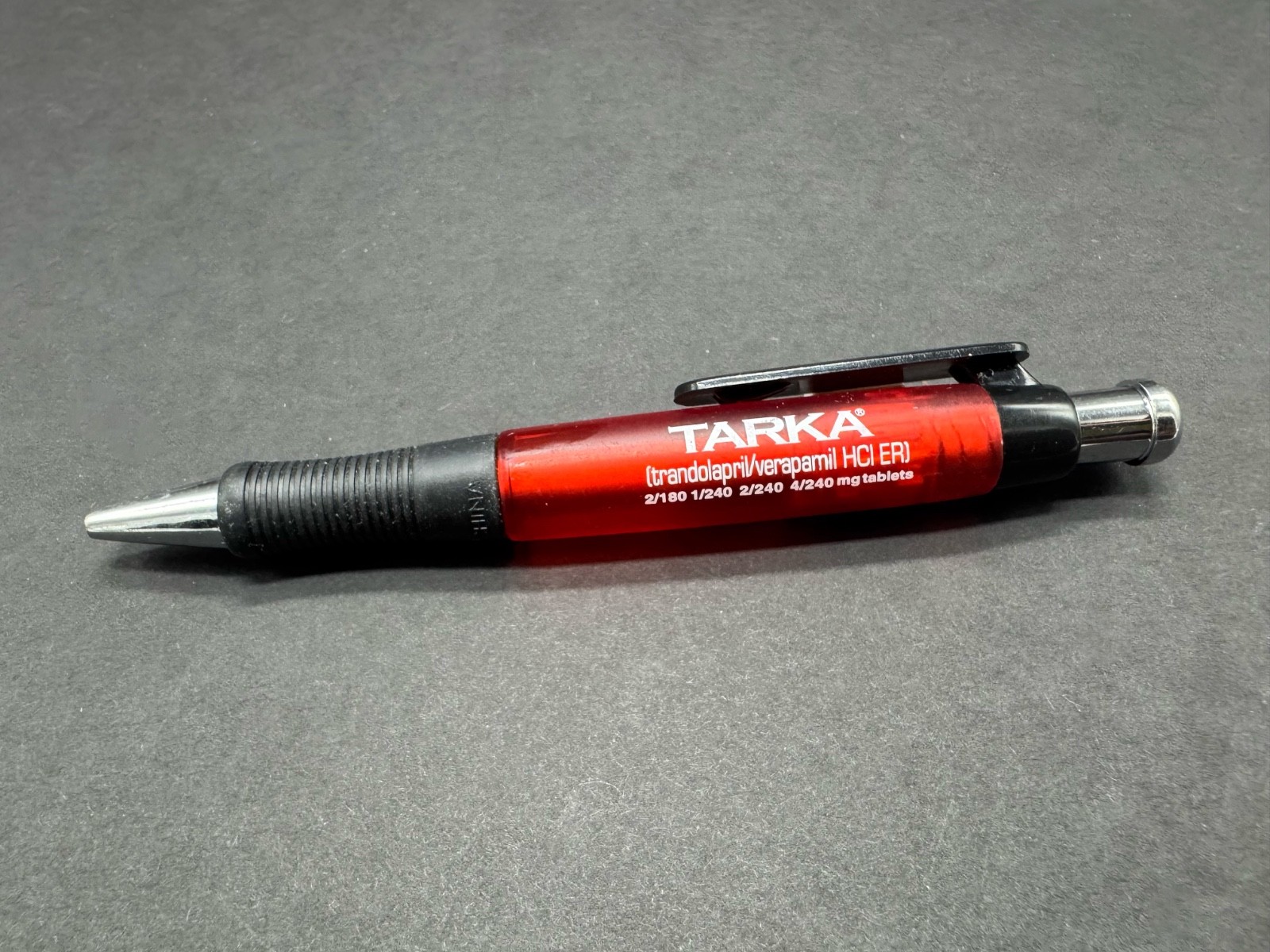 Tarka Promo Click Pen Red Black Pharmaceutical Advertising