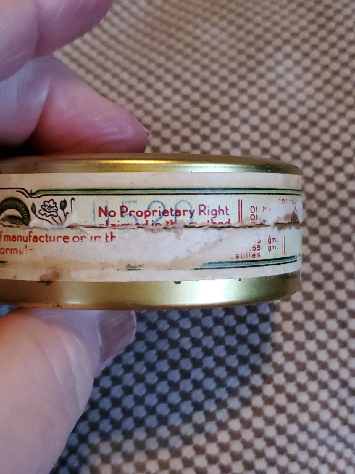 Vntg Tin Litho Valda Pastilles Medicine Cough Drops Menthol Paris France (Empty)