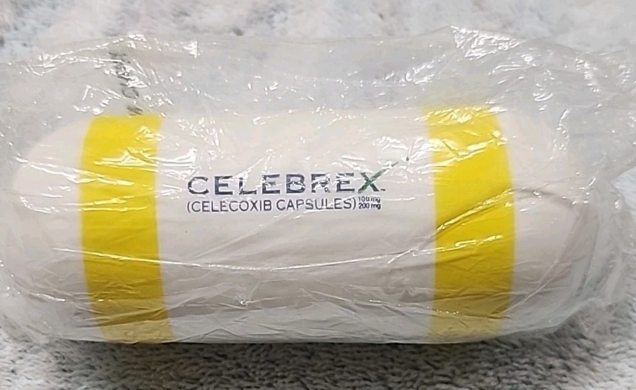 Drug Rep Celebrex Stress Pill Shaped Ball New Sealed White Yellow Promotional