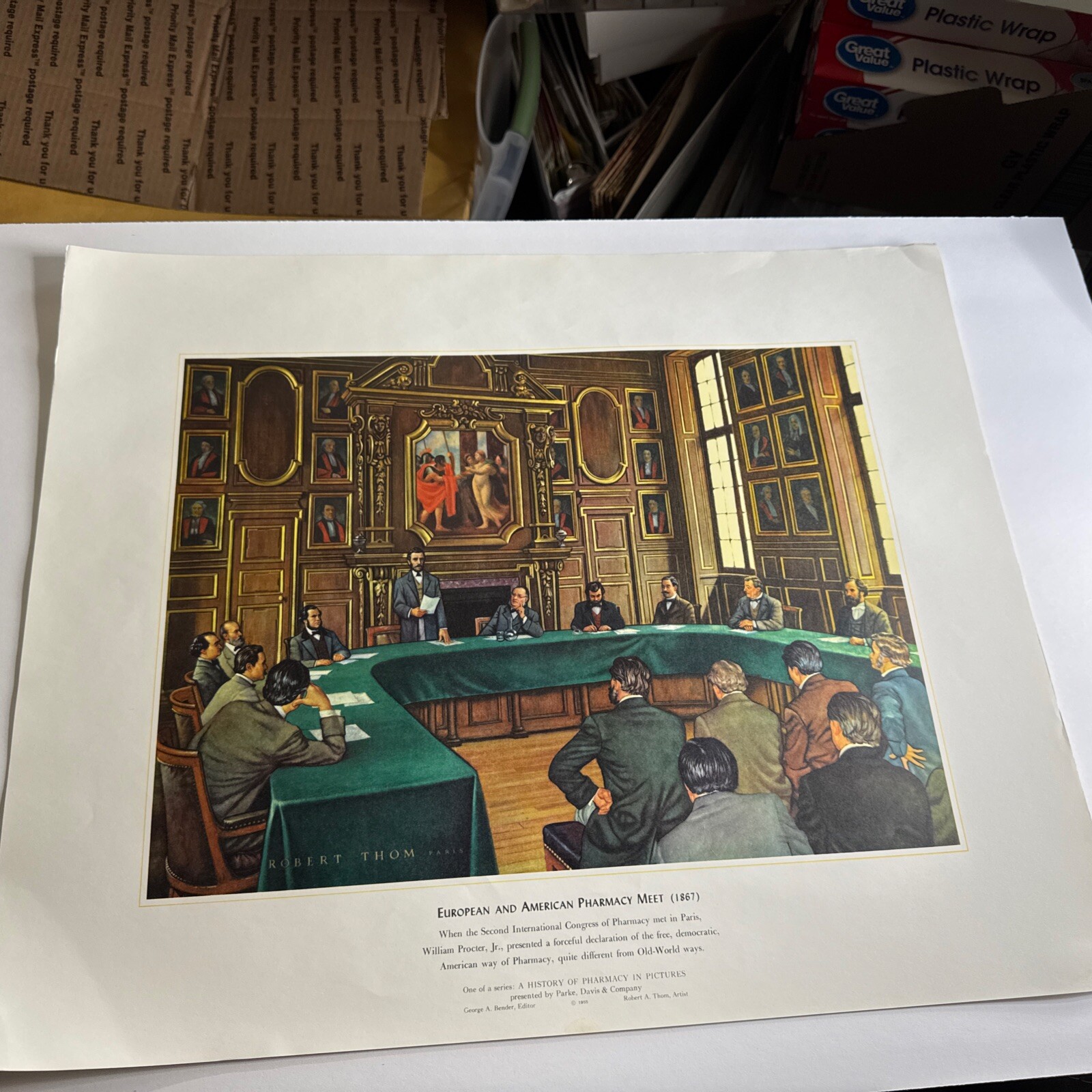 A HISTORY OF PHARMACY IN PICTURES 1954 PRINT# 28 Great Gift For Doctor 22″×18″
