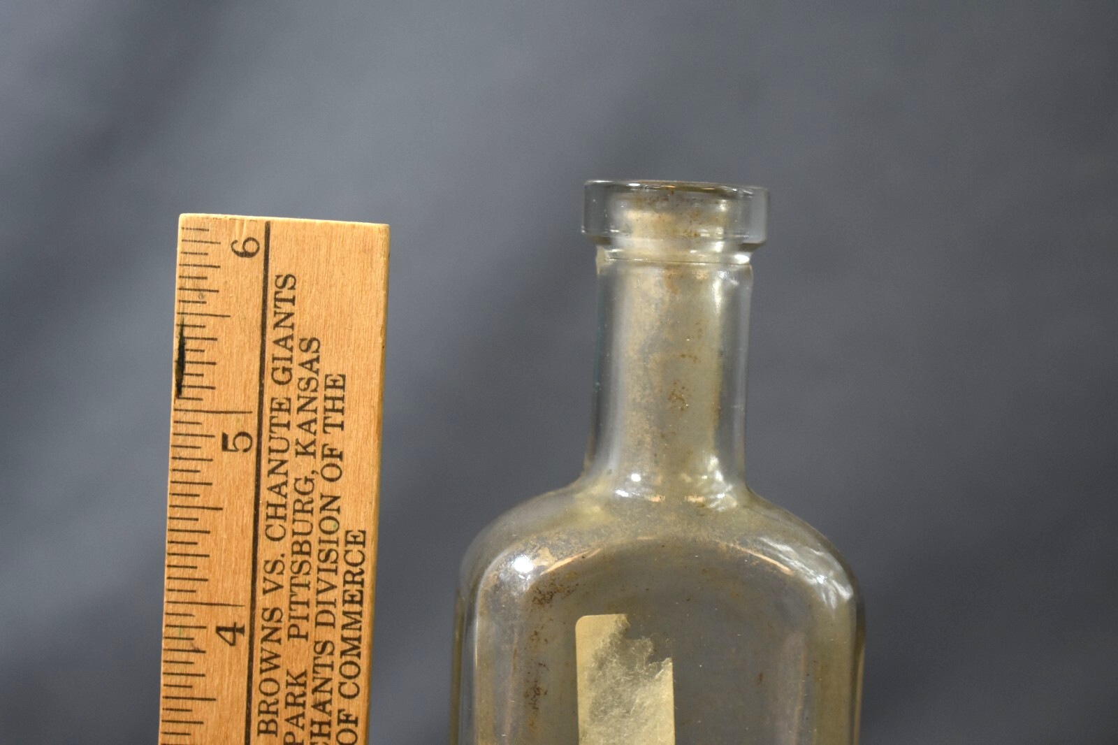 Vintage Medicine Bottle, Glass, Boye Needle Co. Chicago. 3 oz. 6 1/4″ Tall