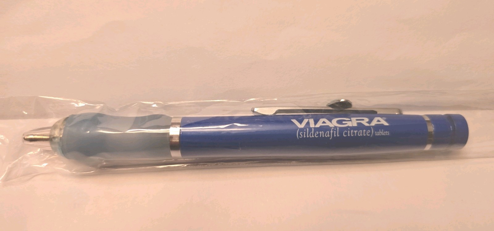 VIAGRA Metal Pen Light Feature Pharmaceutical Drug Rep Promo Vintage RARE