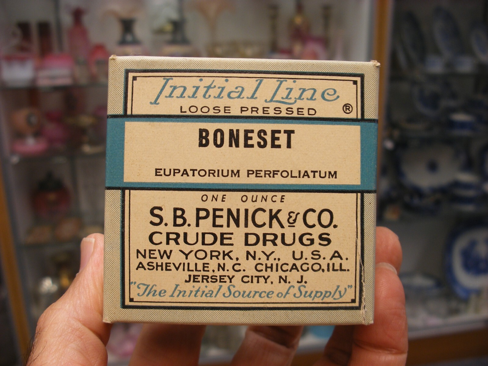 Vtg Medical Pharmacy Quack Cure Initial Line S. B. Penick Co. – Boneset