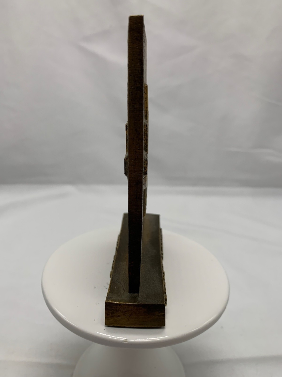 Vintage 1978 Tinactin Secundum Artem Bronze Plaque Paperweight Engraved Relief
