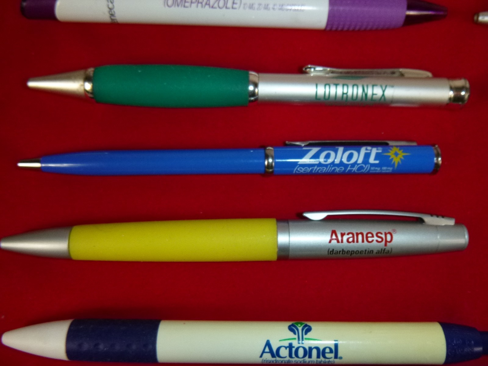 Lot of 15 Ink Pen Drug Pharmaceutical Rep Advertising Heavy Metal Plastic Twist