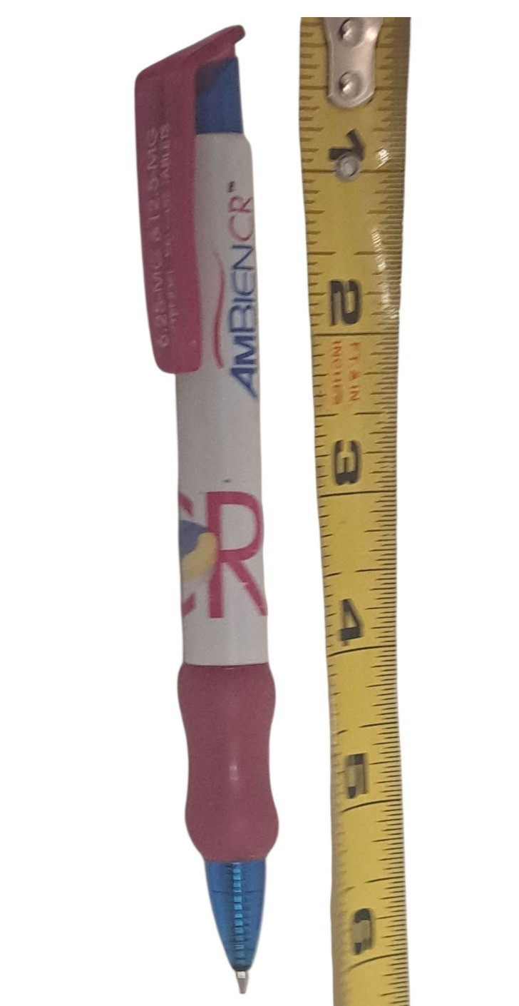 AMBIEN Drug Rep Pharmaceutical Promo Advertising PEN Chunky Wide Body Pink