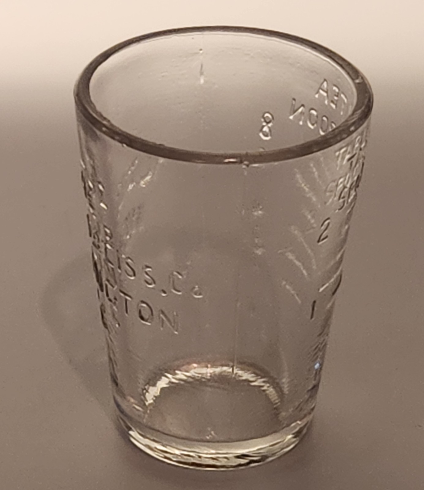 Alonzo O. Bliss Apothecary Dose Cup Washington D.C. Circa 1900 Nice As Pictured