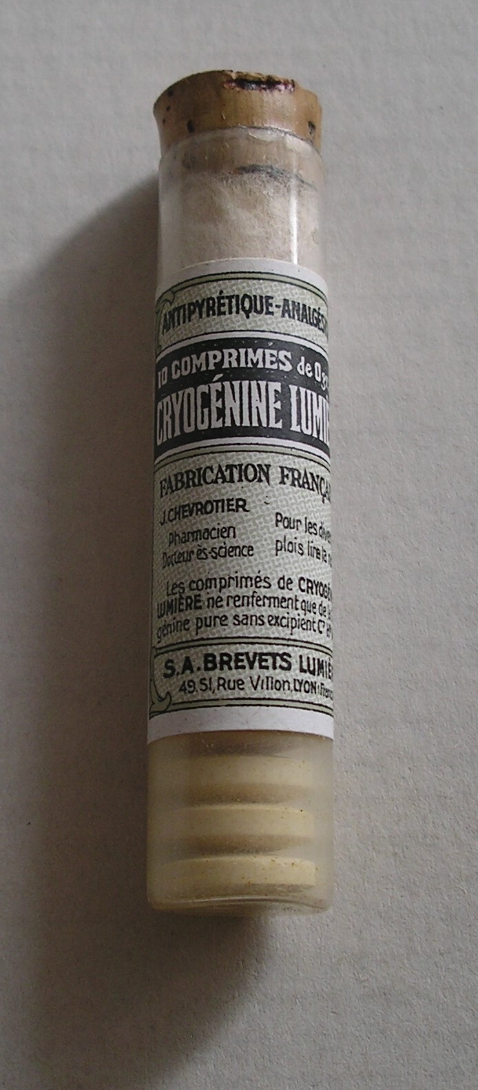 CRYOGENINE LUMIERE *COLLECTABLE ANTIQUE VINTAGE FRENCH MEDICINE*