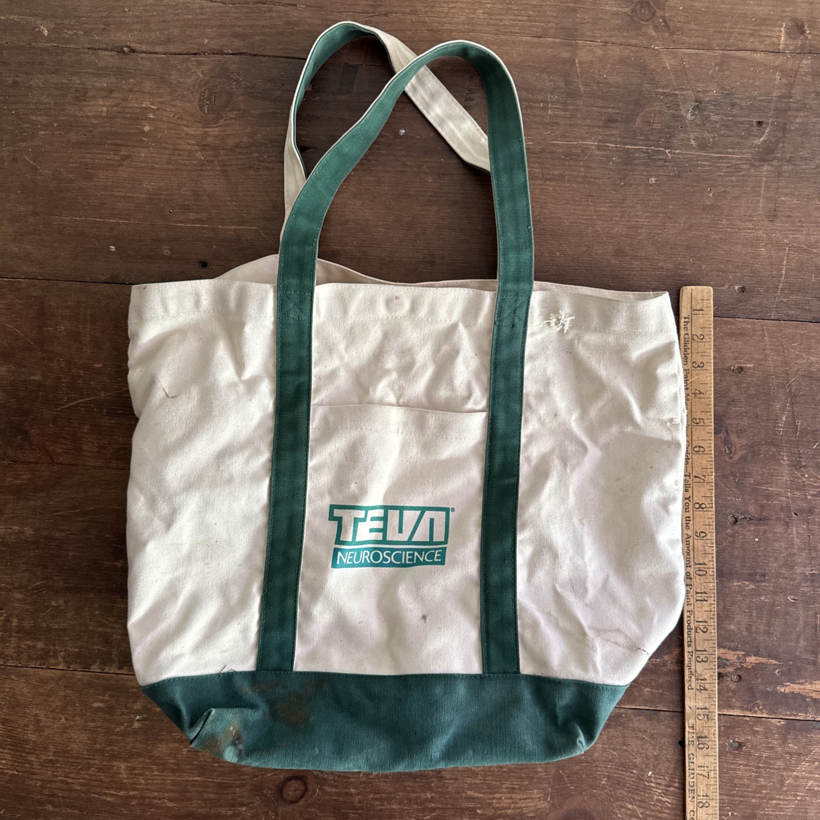 Vintage Pharmaceutical Promo Canvas Cotton Tote Bag Copaxone Teva Neuroscience
