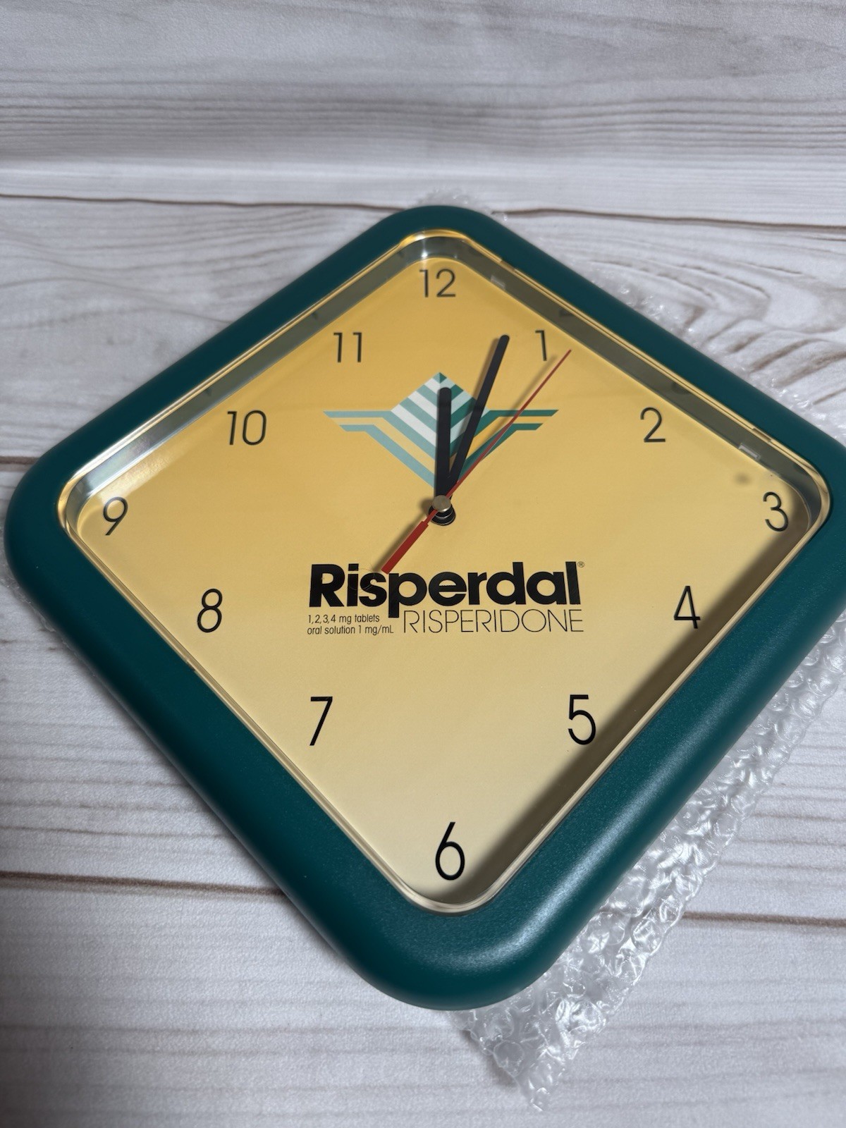 Risperdal Risperidone RARE Drugs Clock Pharmaceutical Drug Rep Advertising VTG