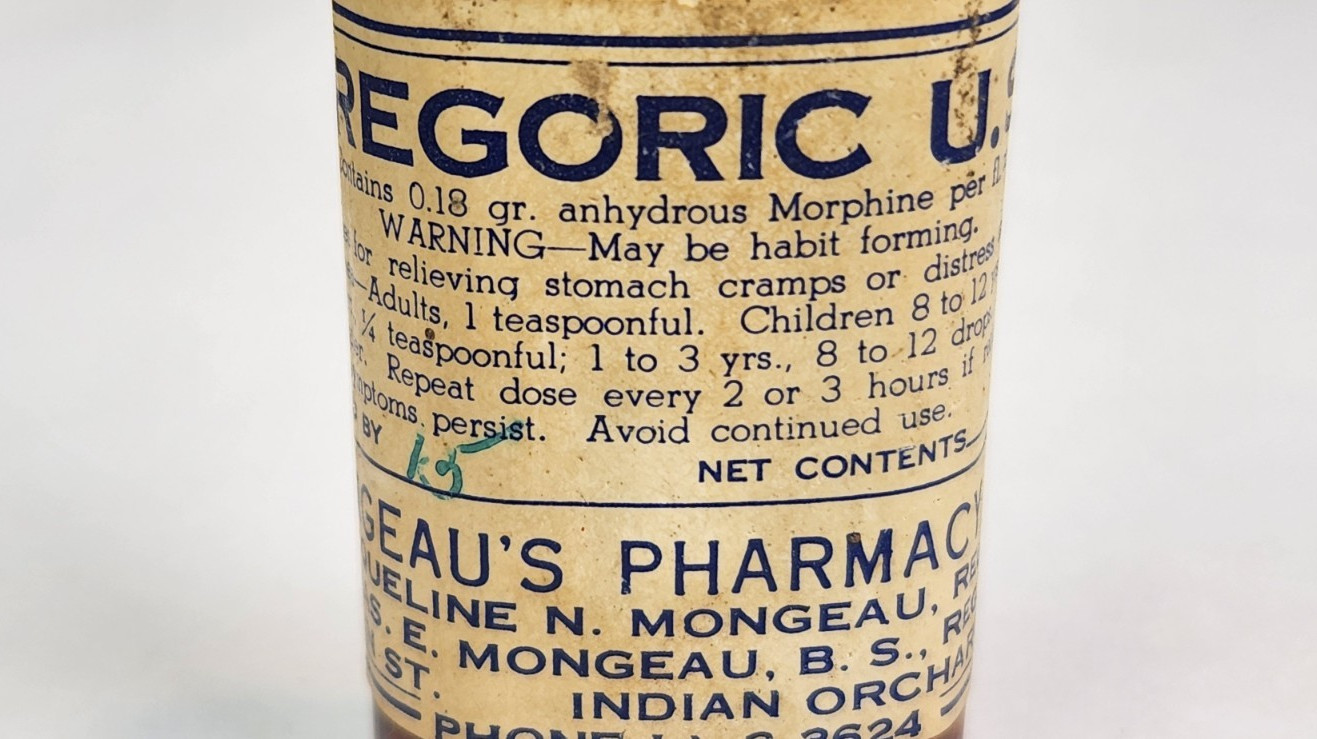 Vintage Morphine Narcotic Medicine Paragoric USP Elixir Bottle Empty