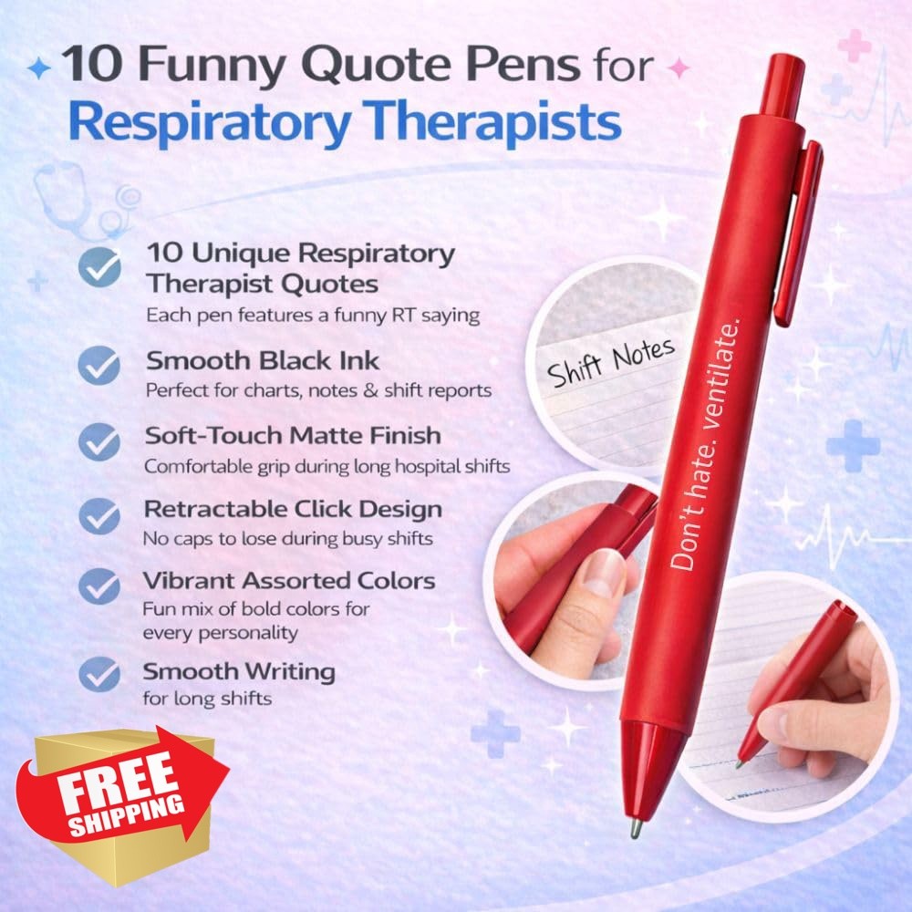 YJ PREMIUMS Respiratory Therapist Pens Motivational