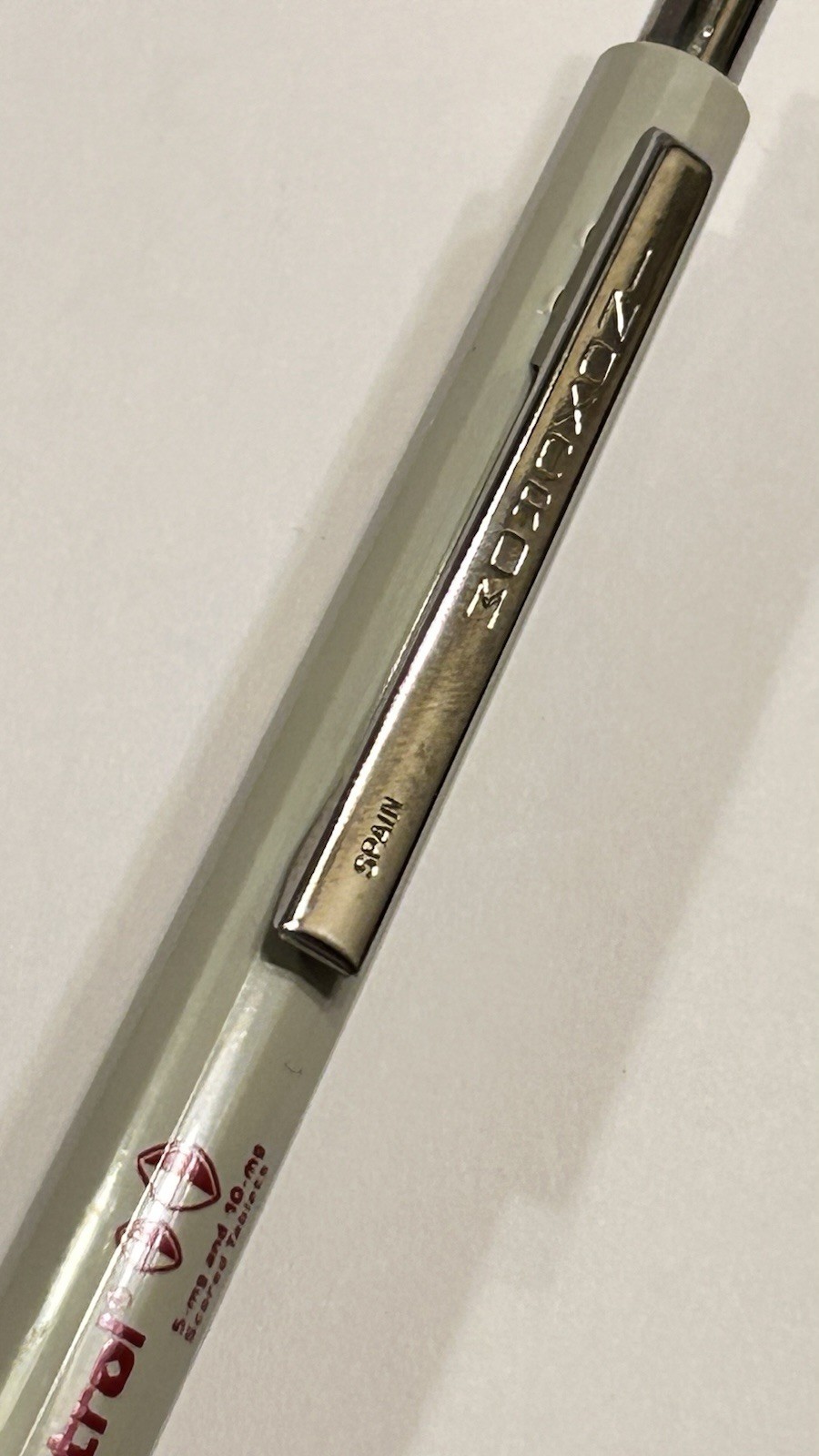 INOXCROM SPAIN Medical Drug Rep Pharmaceutical Advertising Pen Glucotrol Pfizer