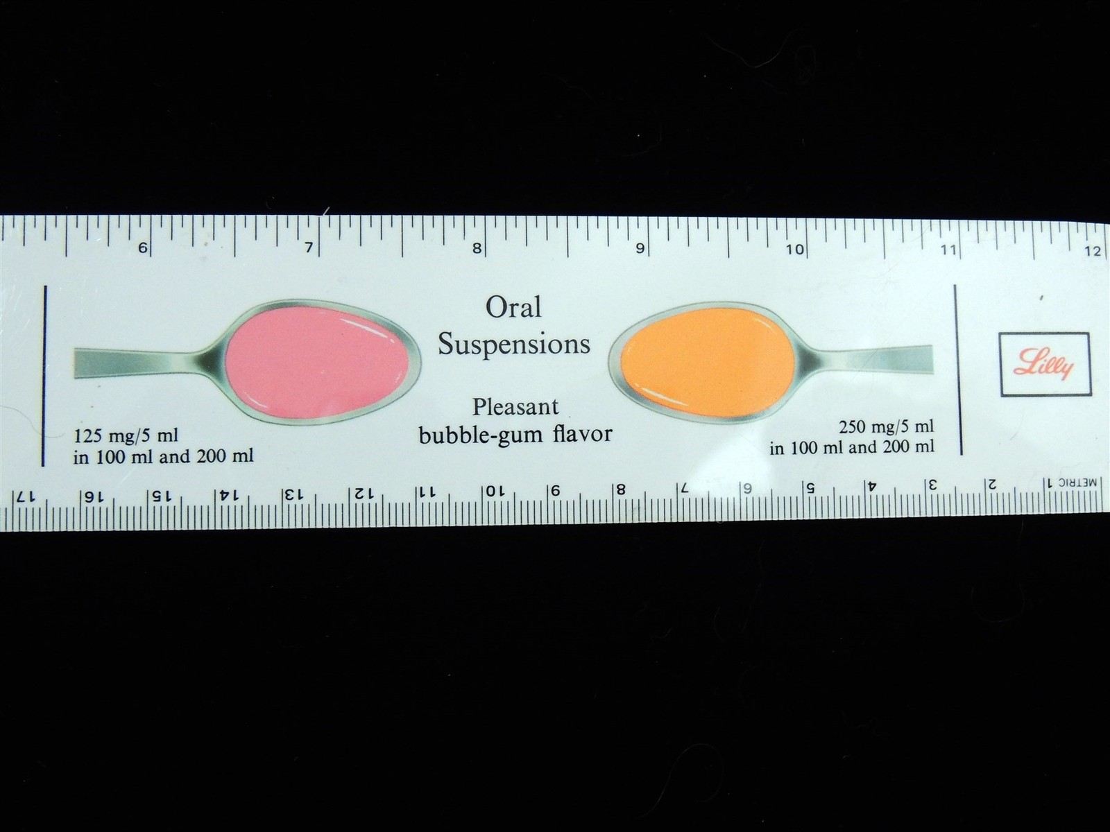 Eli Lilly Promotional 12″ Ruler Vintage Keflex Collectible Cir 70s