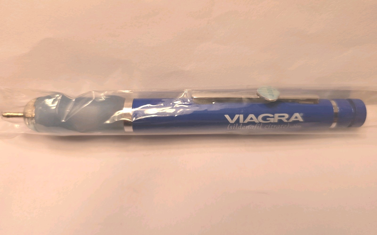 VIAGRA Metal Pen Light Feature Pharmaceutical Drug Rep Promo Vintage RARE