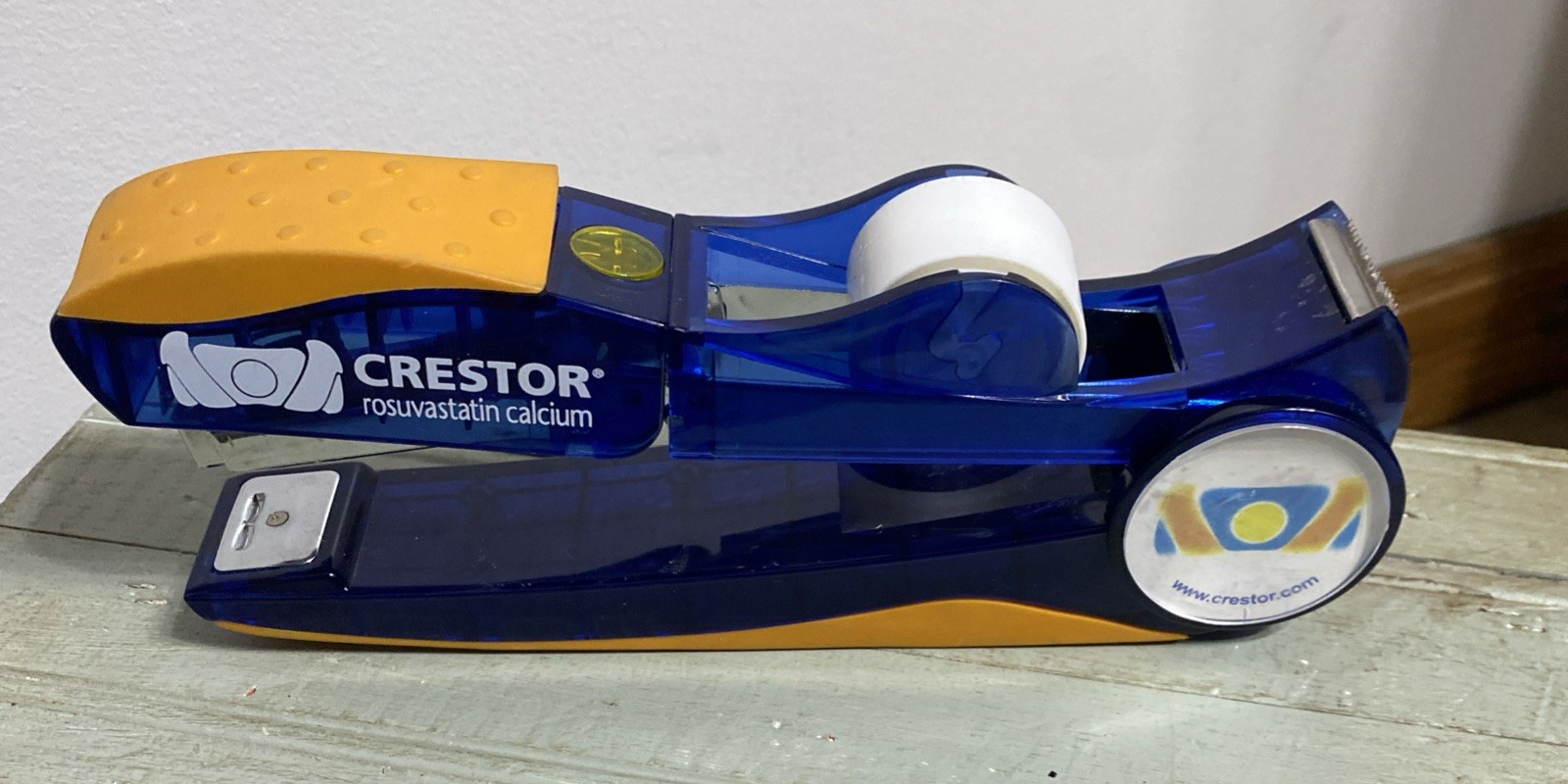 Vtg Crestor Pharmaceutical Drug Rep Tapeler Tape Dispenser Stapler Combo READ