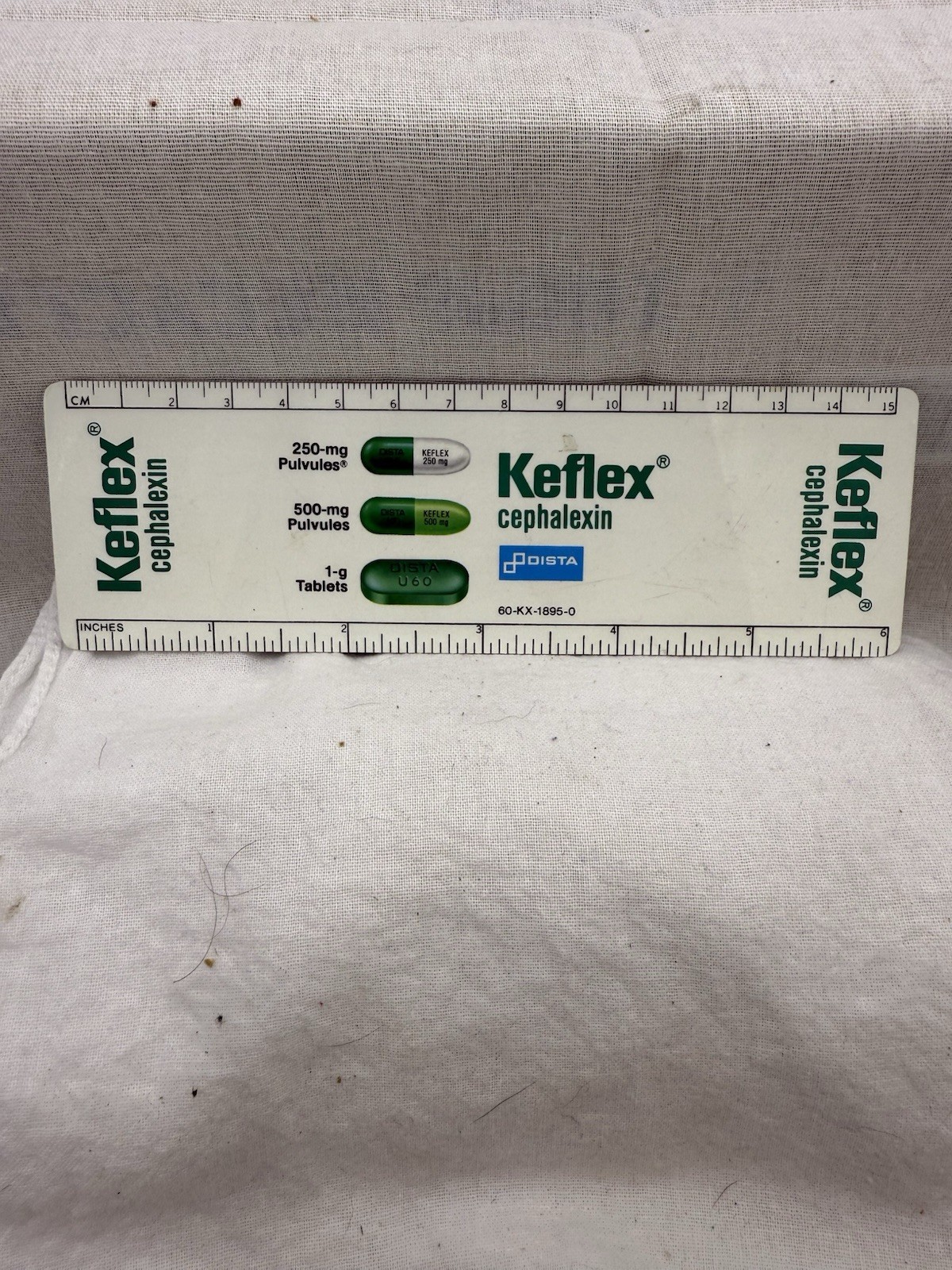 1983-84 Keflex Cephalexin medicine advertising 6″ plastic ruler