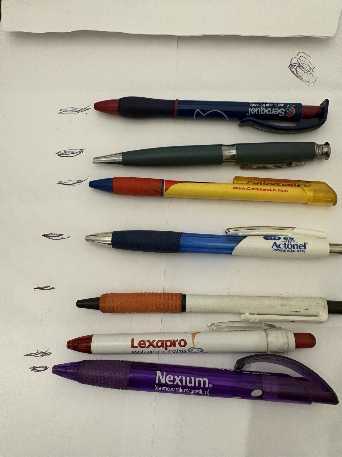 Pharmaceutical Promo Drug Rep Pens Lot Viagra Seroquel Lexapro Actonel