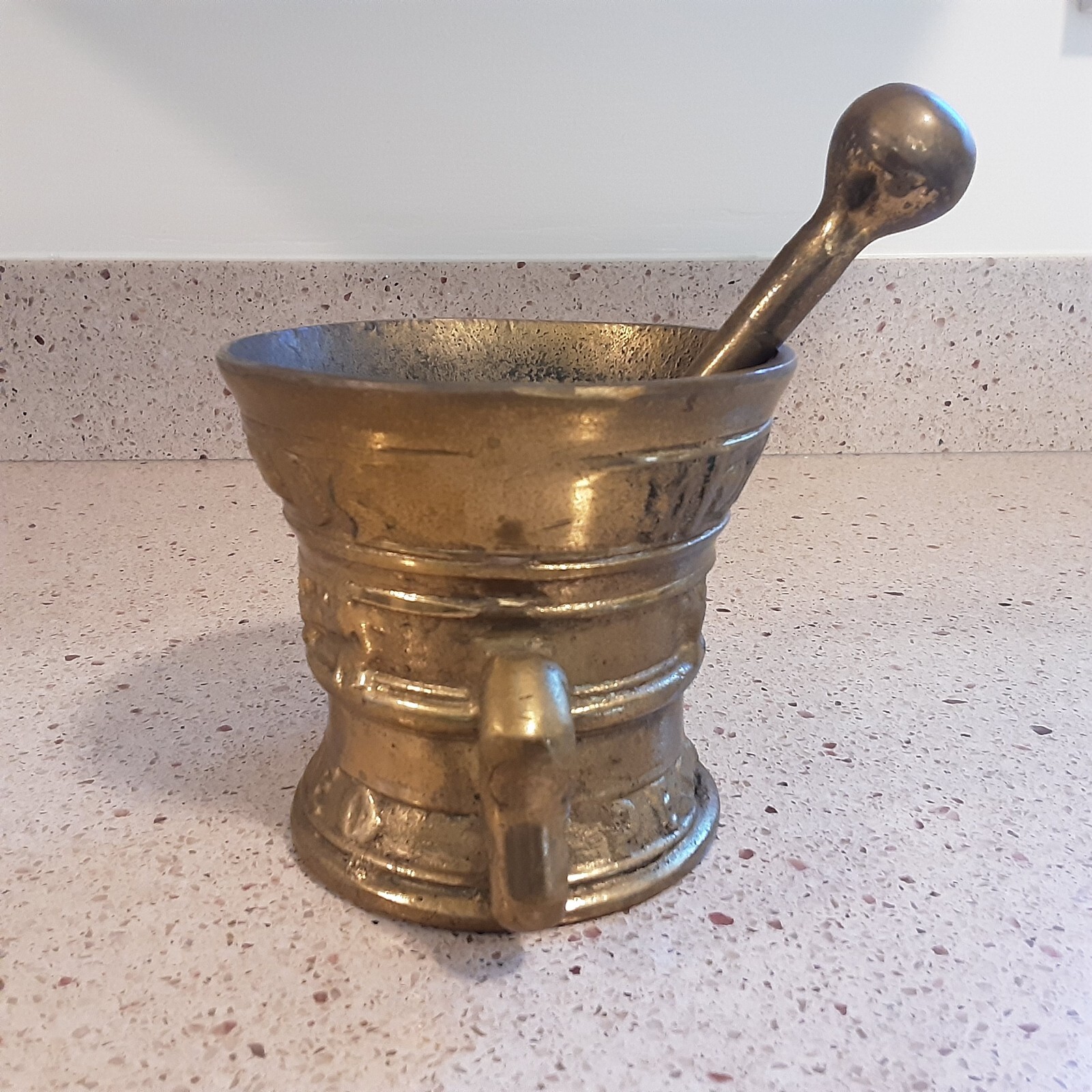 Reproduction Brass/Bronze Dutch Mortar & Pestle