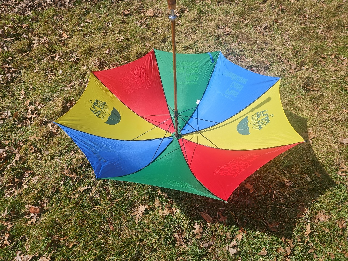Vintage Alka – Seltzer Rainbow Umbrella Pharmaceutical Advertising Ad Sign VTG