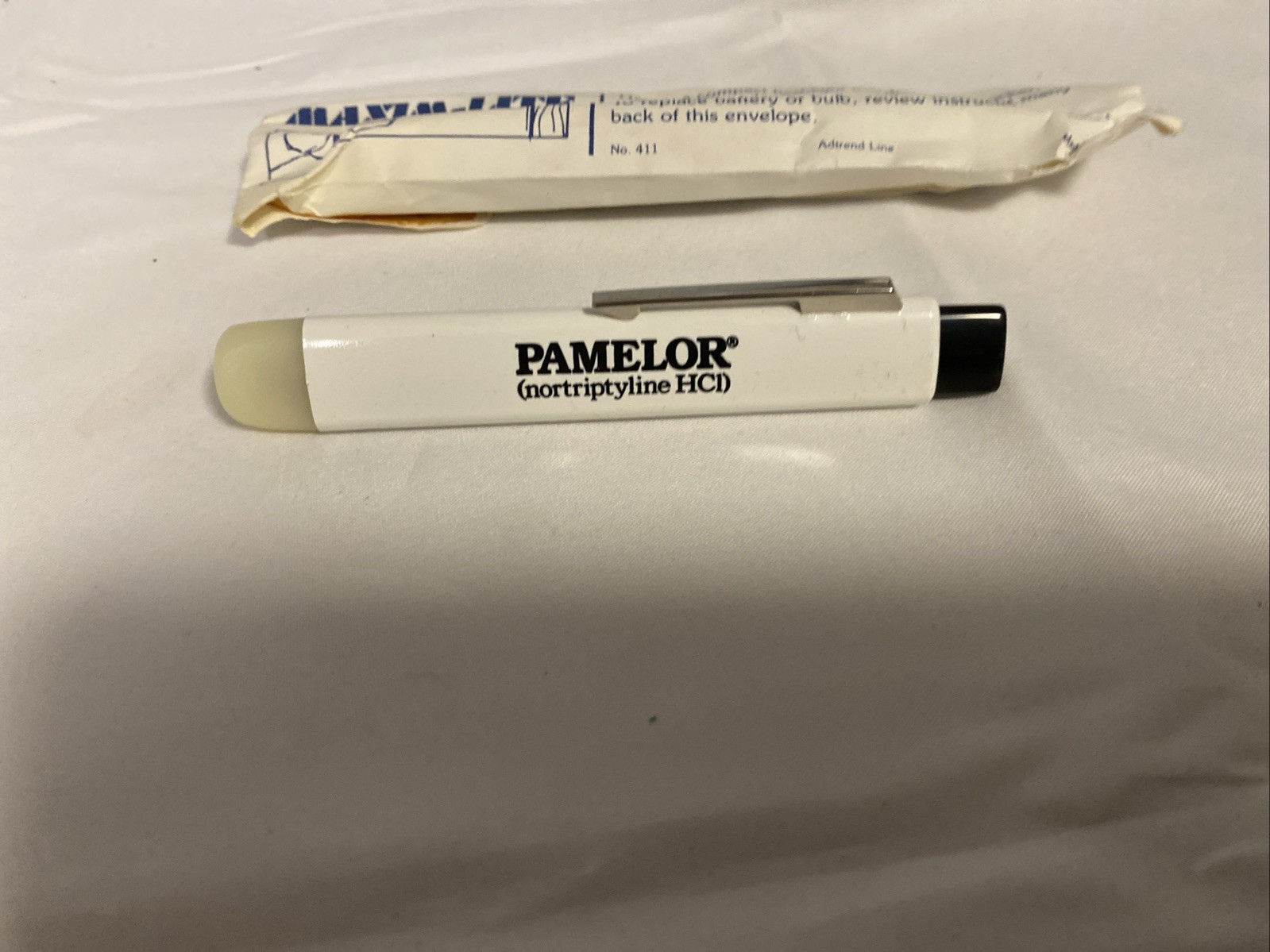 Pamelor Nortriptyline PENLIGHT Drug Rep Pharmaceutical Advertising RARE Not Work