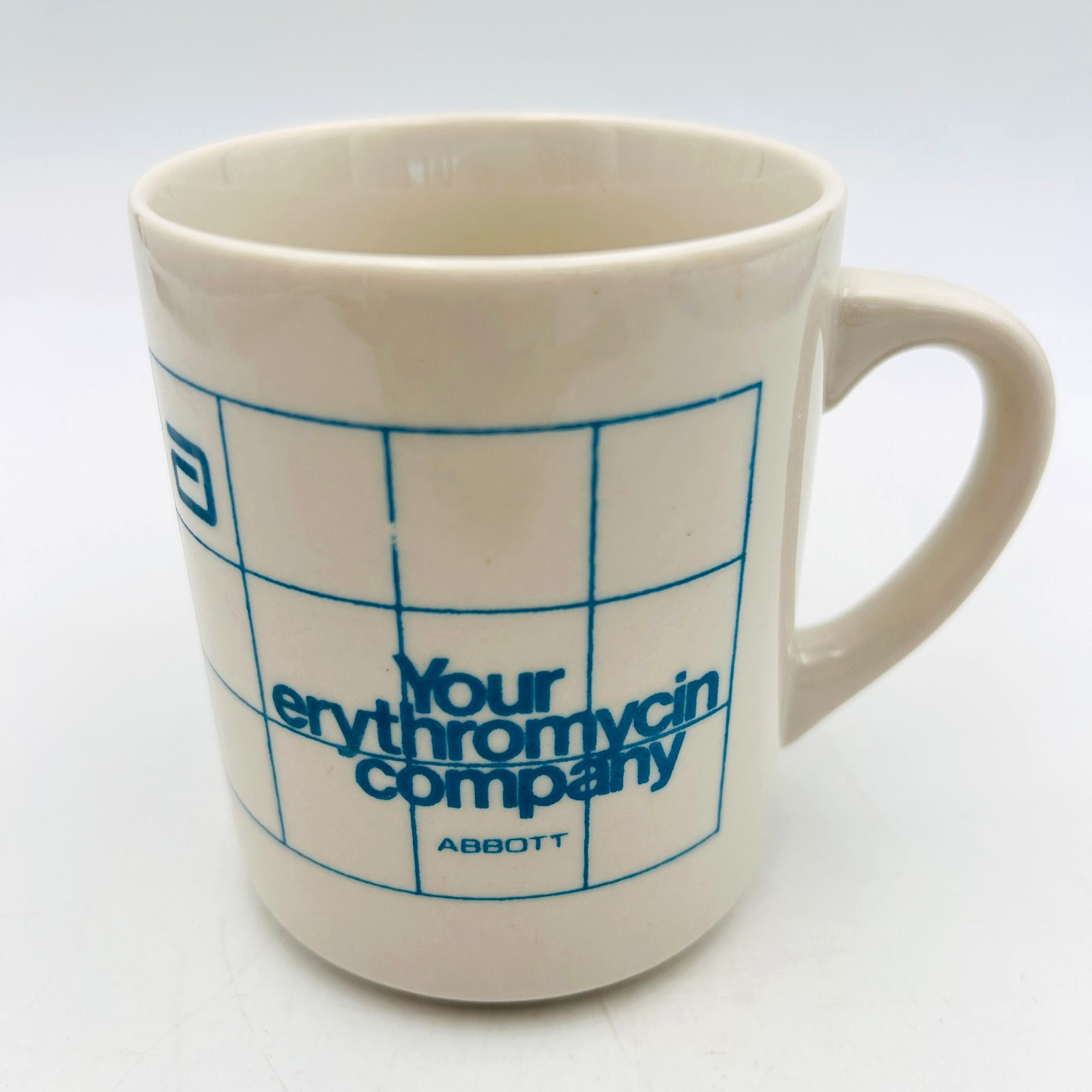 Abbott Labs Advertising Mug Your Erythromycen Company Drug Antibiotic Ceramic