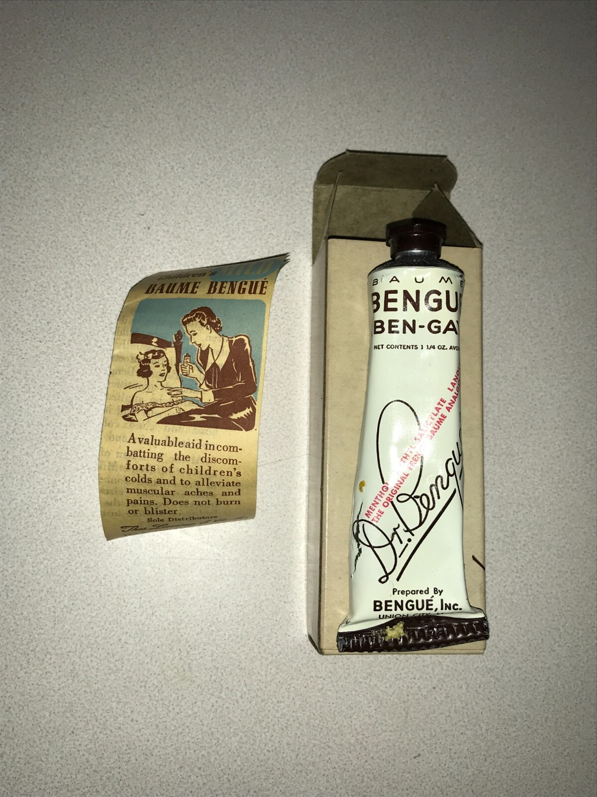 1939 Baume Bengue “Ben-Gay” Tube in Original Box