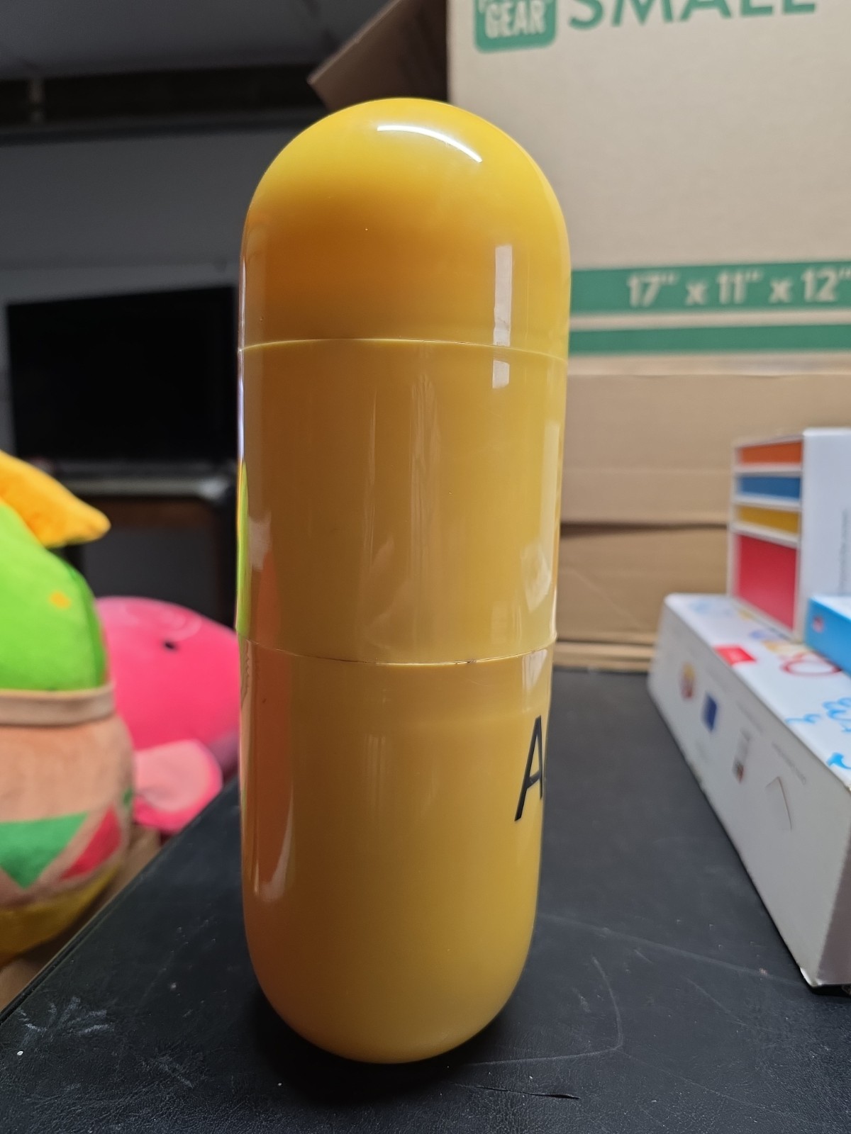 VINTAGE ADVERTISING THERMOS Pill Shaped ACTIFED/WELLCOME