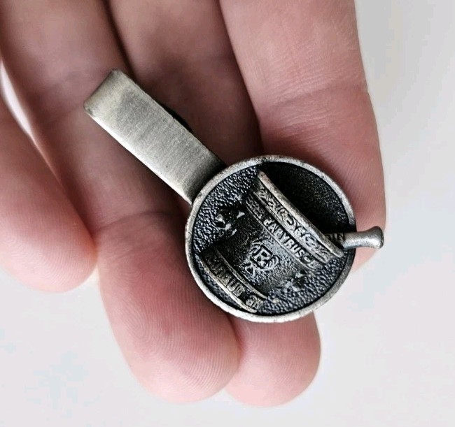 Vintage Pharmacist Tie Bar & Single Cufflink Set RX Apothecary Mortar Pestle