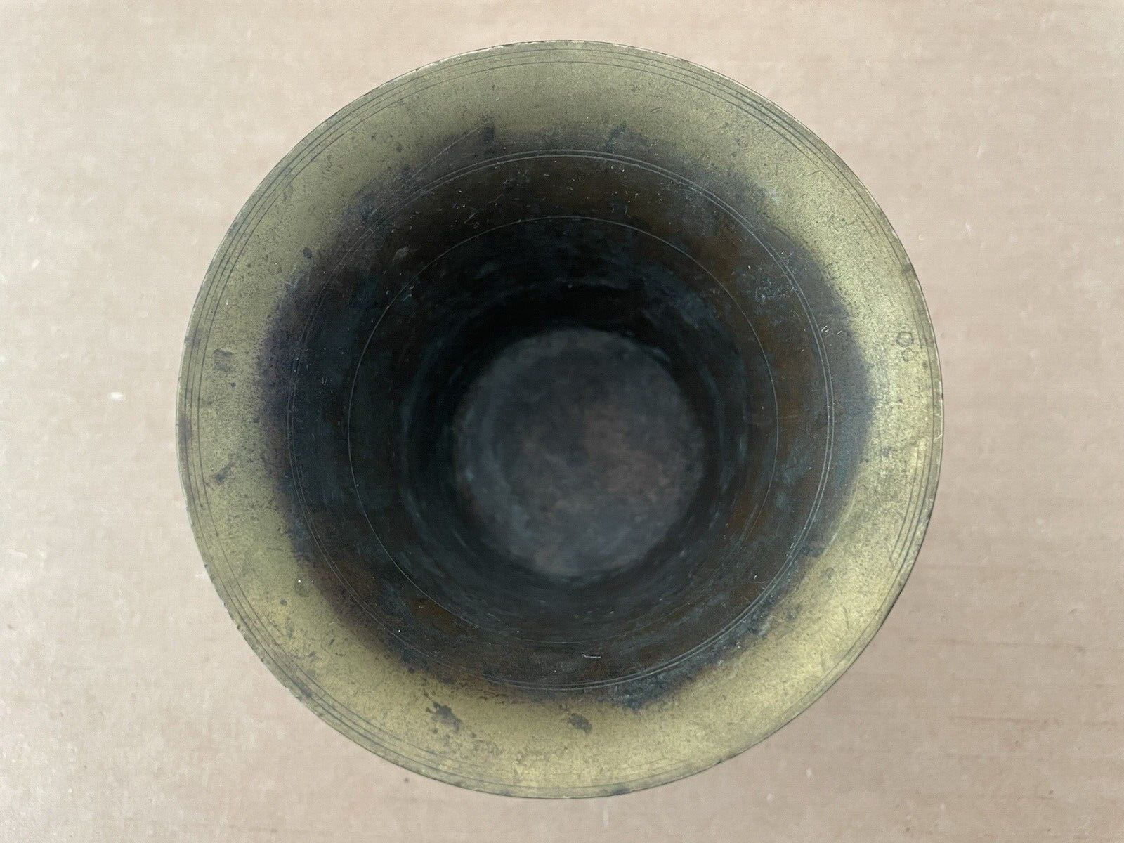 Vintage SOLID BRASS Mortar & Pestle Apothecary Pharmacy CORICIDIN