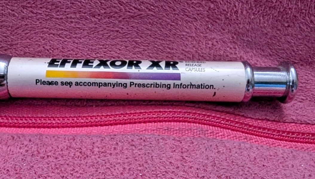 Effexor XR Extended Release Capsules Metal Pharmaceutical Writing Pen – Works!