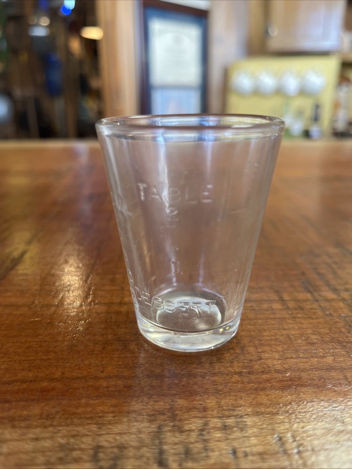 Vintage Clear Glass Apothecary/Pharmacy 30 ML Measuring Cup ‘M’ On Bottom