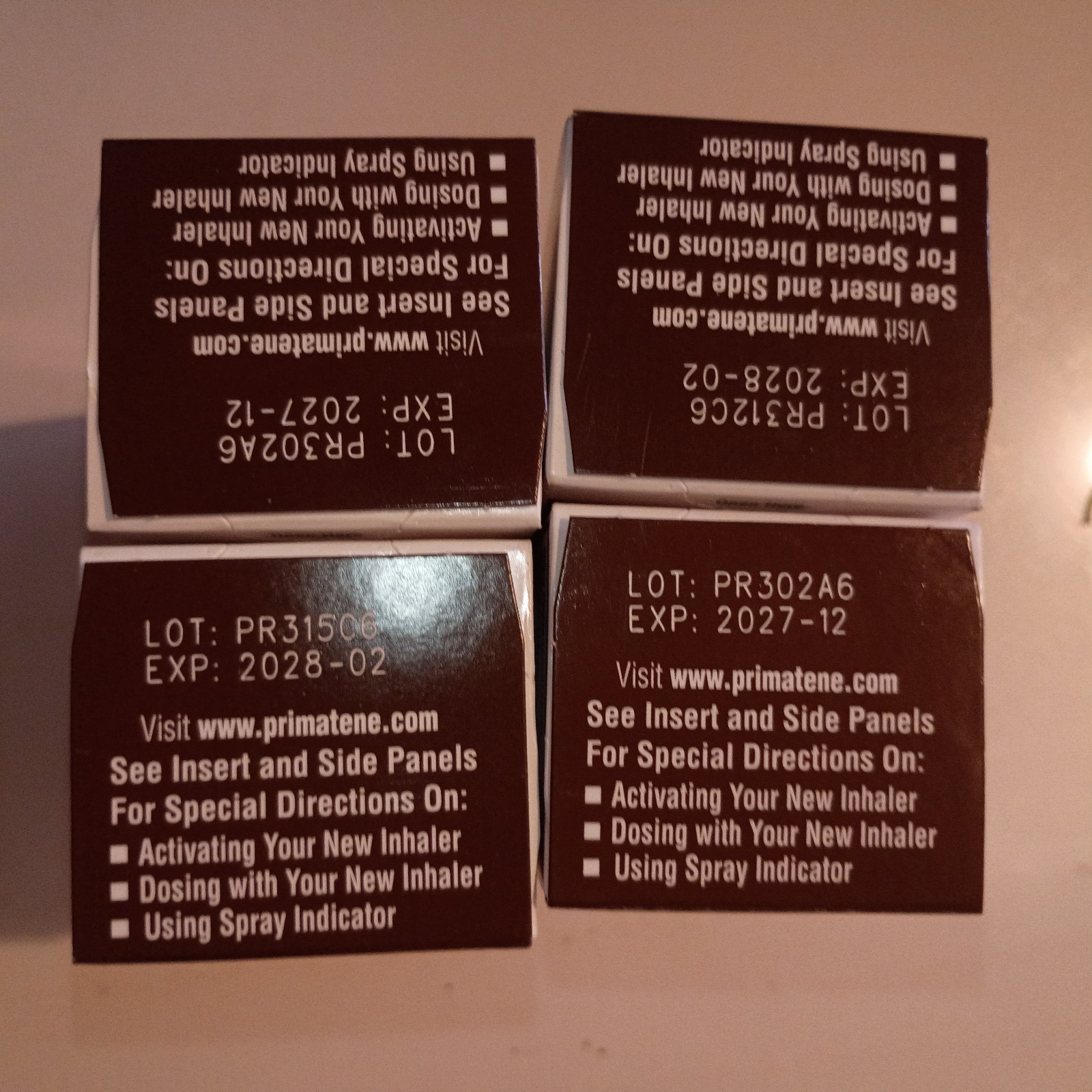 4 Pack Primatene Mist Epinephrine Inhalation Aerosol Spray 160 Sprays EXP. 2027+