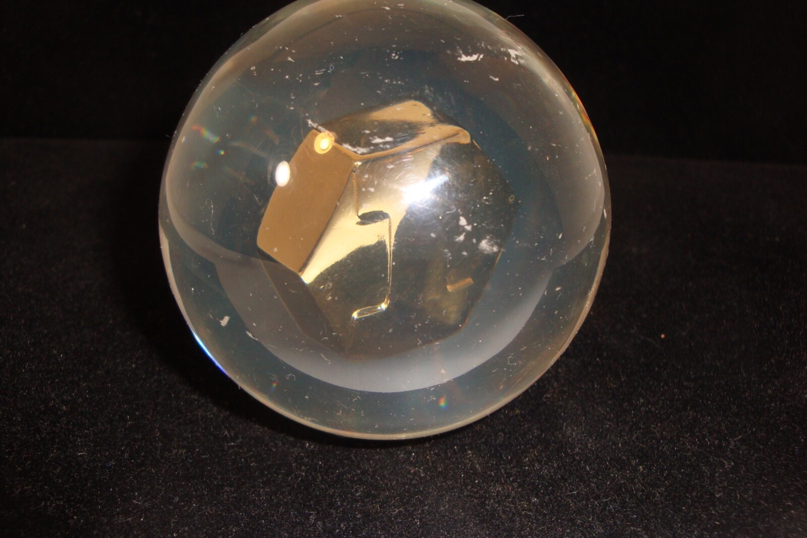 Inderal Ayerst prescription paperweight acrylic used 3 inch diameter