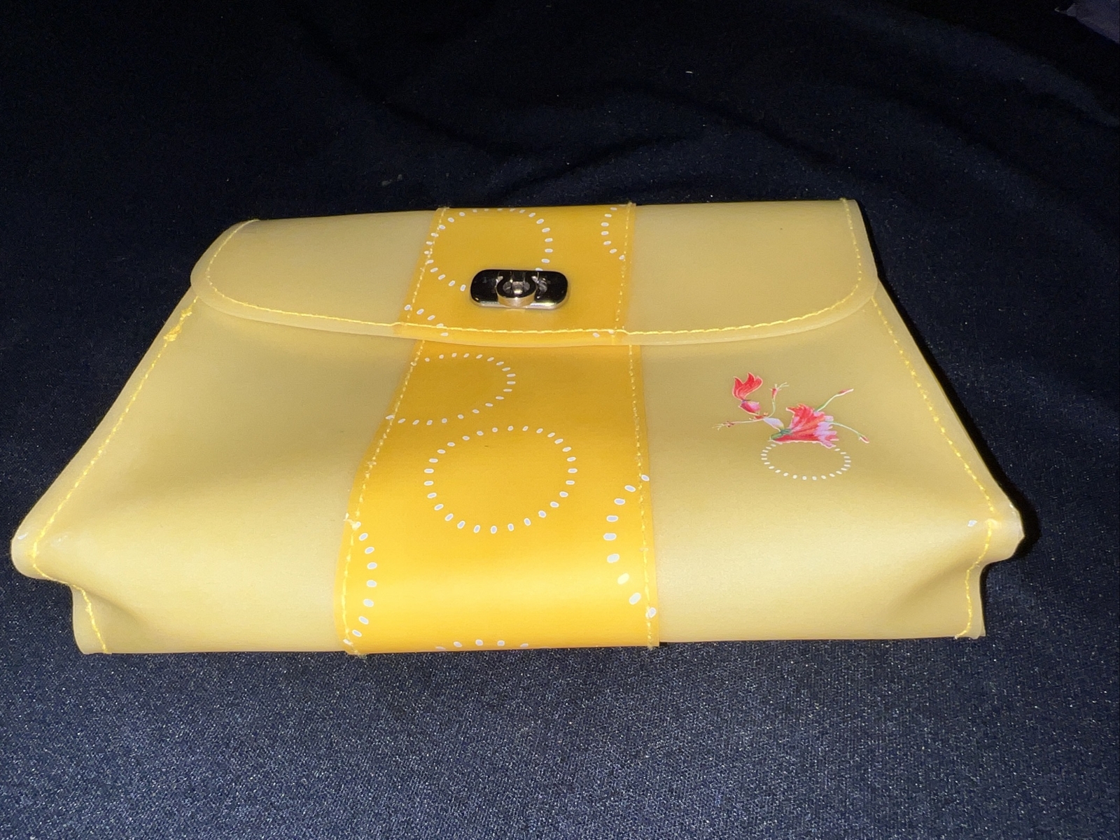 Ortho Tri-Cyclen Drug Rep Pharmaceutical Yellow Vinyl Pouch With Latch Closure