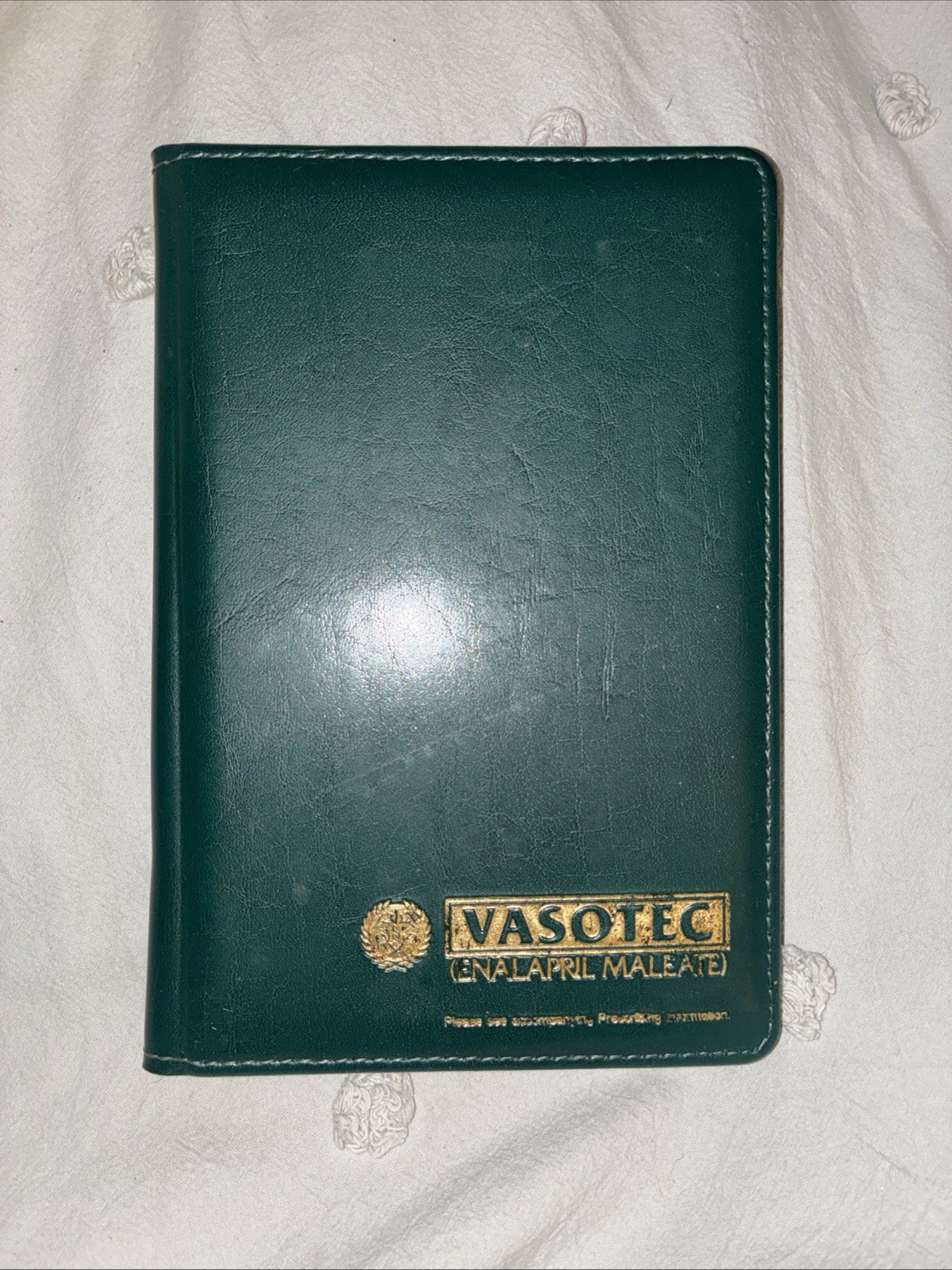 VTG Pharmaceutical VASOTEC (Enalapril Maleate) Advertise Notebook Green Rare