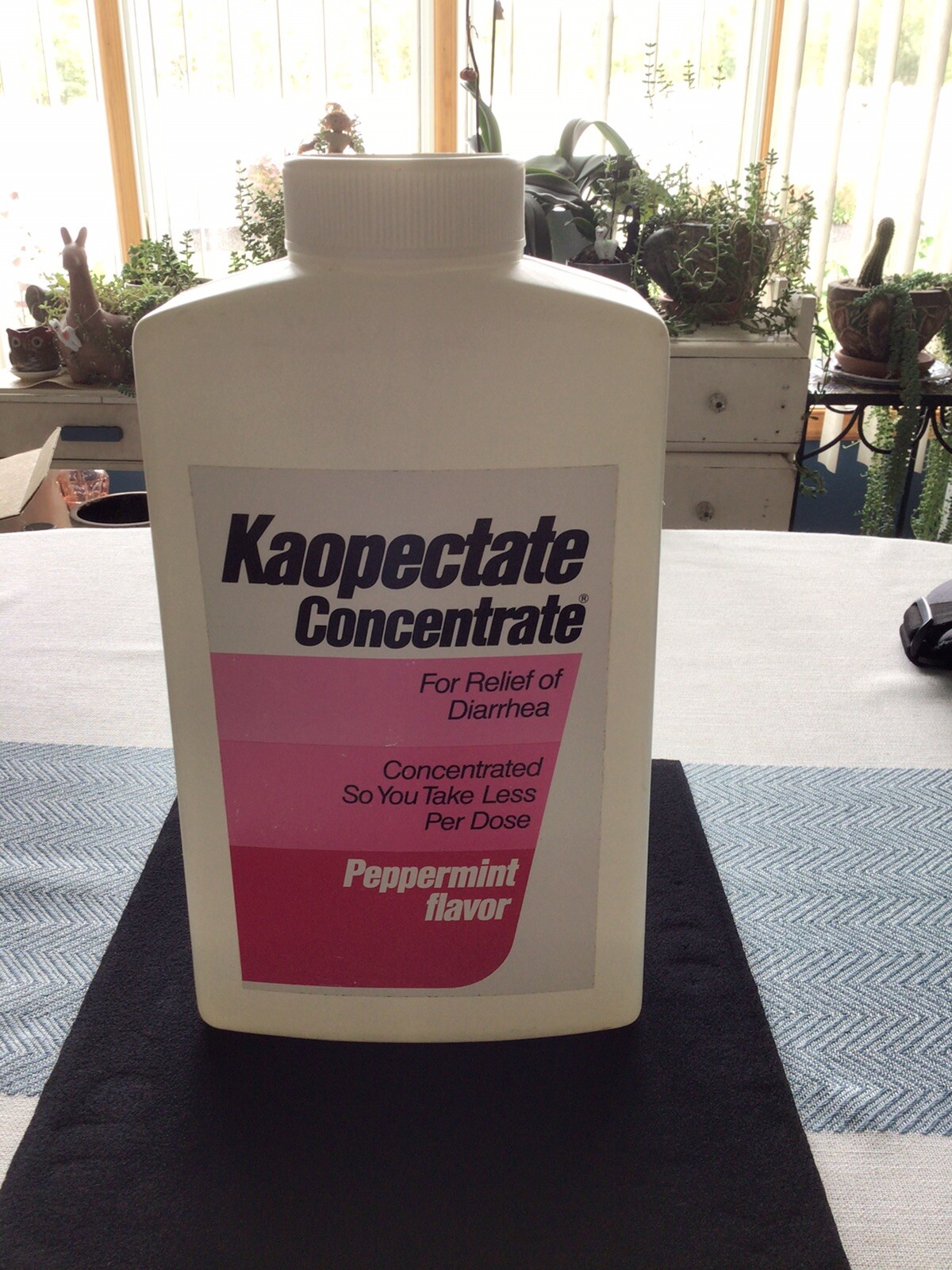Vintage Double Sided 13” Upjohn Pharmaceuticals Kaopectate Plastic Display Btl
