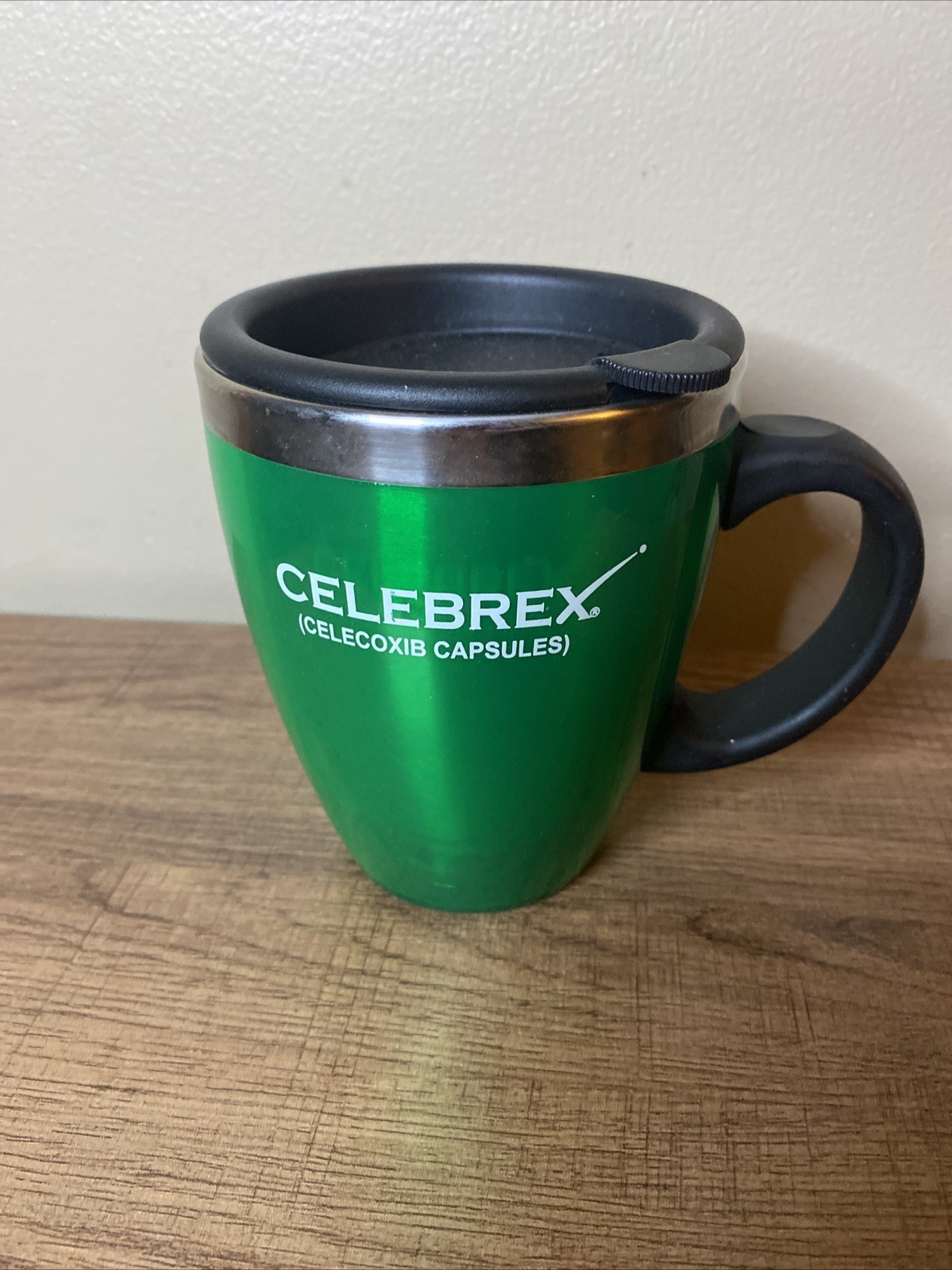 Celebrex Pfizer Pharma Rep NEW travel coffee mug tumbler Celecoxib Capsules