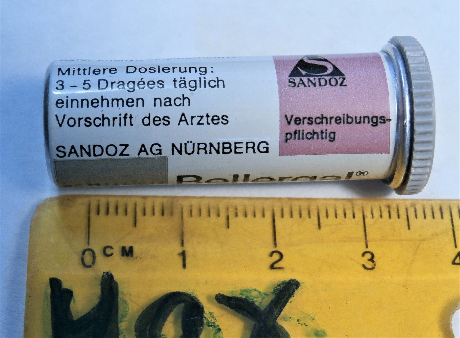Vtg SANDOZ BELLERGAL barbiturate, pharmacy Swiss pharmacy Swiss