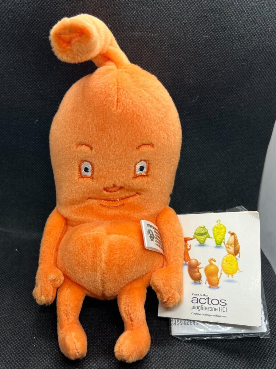 ACTOS PIOGLITAZONE Stomach Plush 8″ Medical Pharmaceutical Advertising Drug Rep