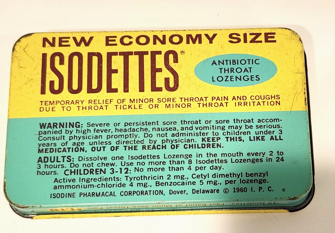 Vtg. Medication Tins , Set of 4,St. Joseph,Amitone, Isodettes,Natures Remedy