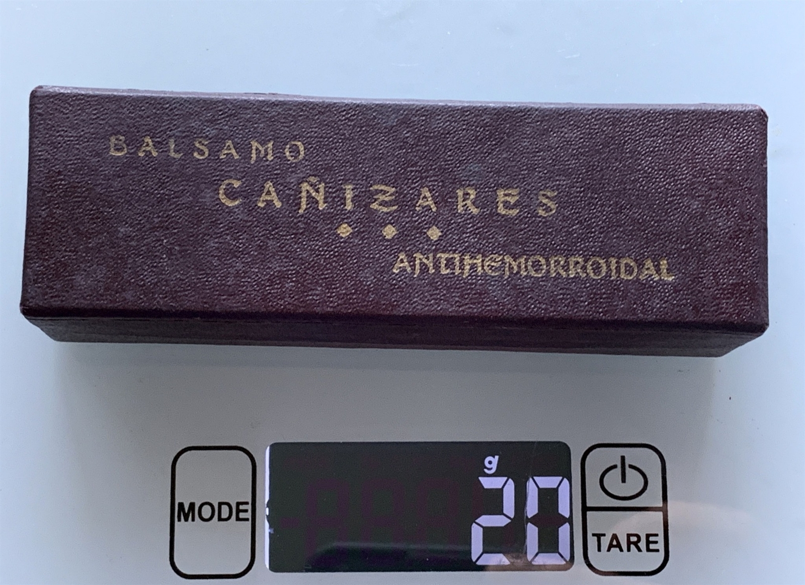 Vintage Empty Spanish Apothecary / Pharmacy Cardboard Ointment Box