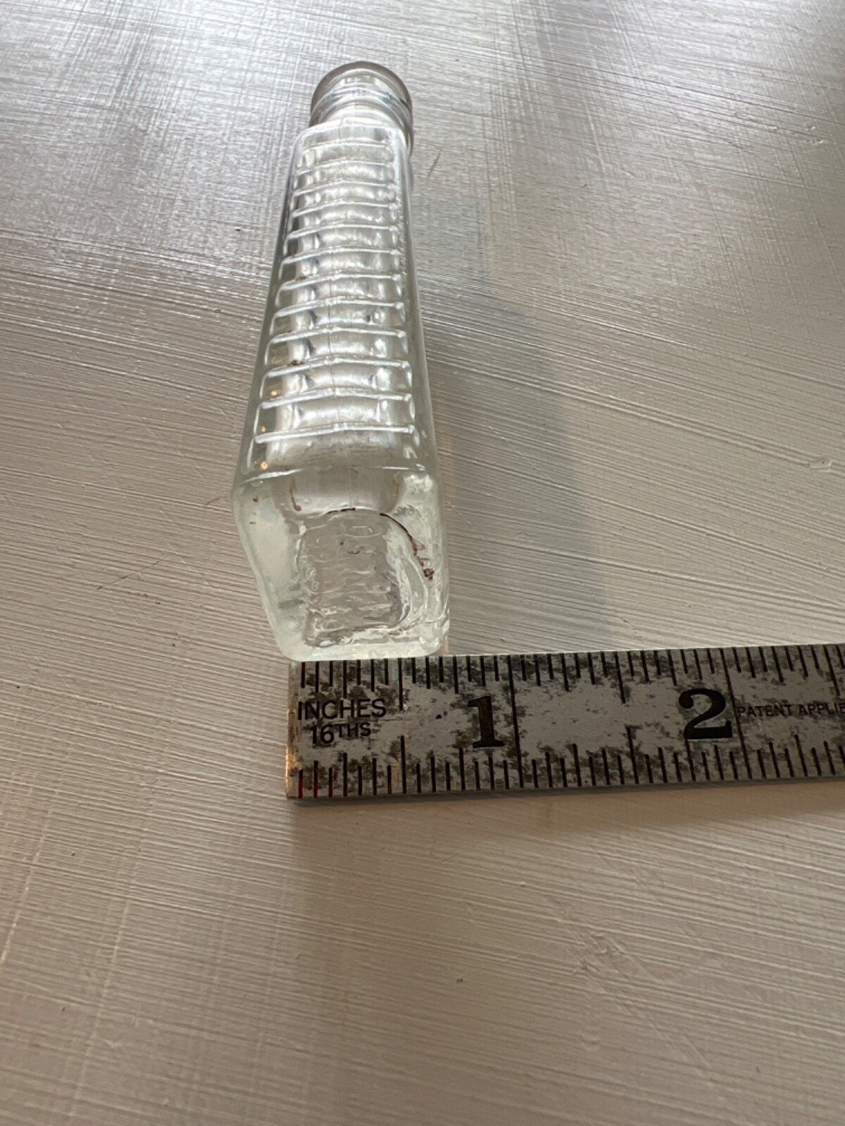 Vintage Clear Glass Medical Bottle Antique Apothecary 4” Pharmacy