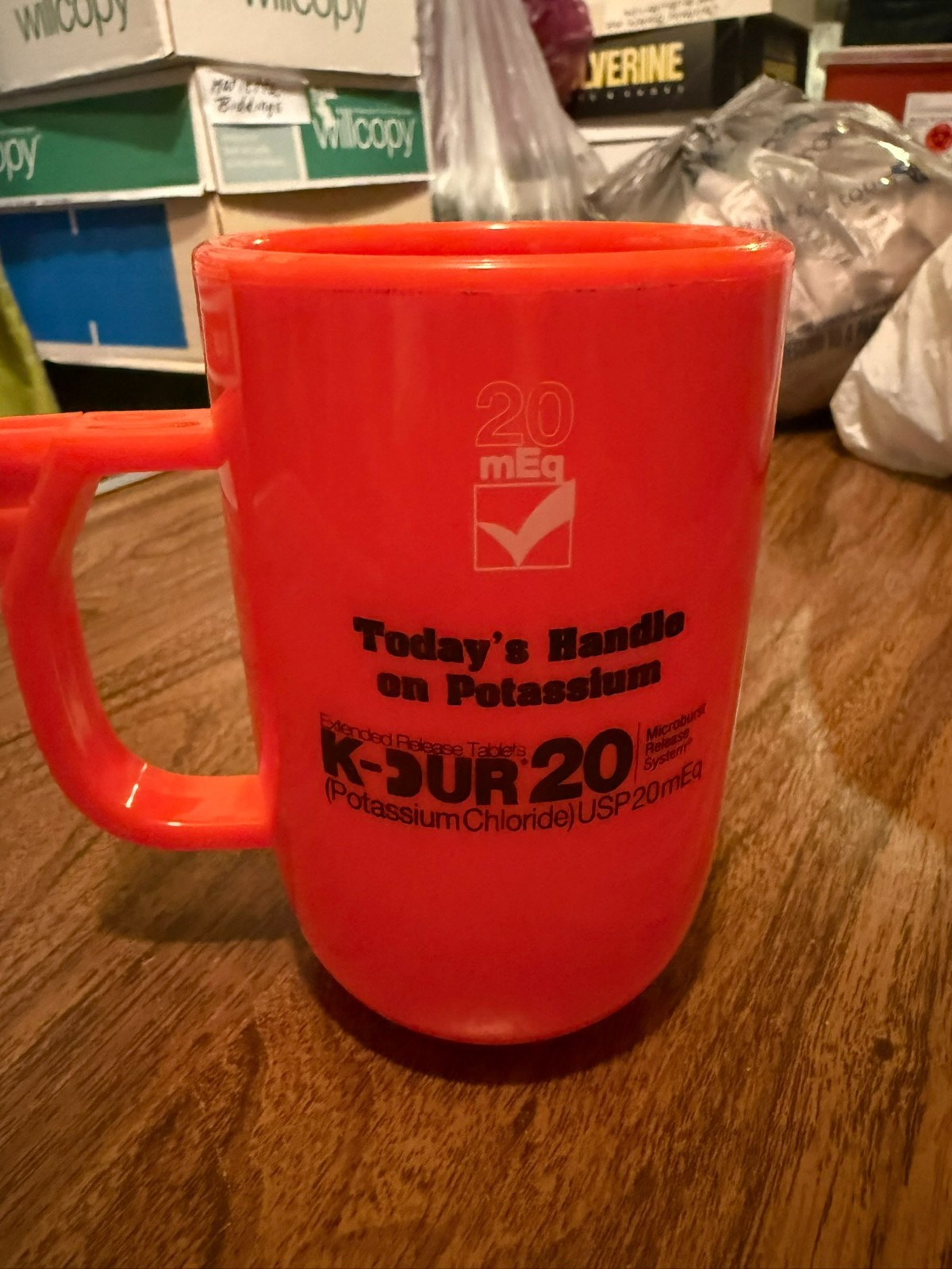 K-Dur 20 Potassium Key Pharmaceuticals Drug Rep mug new without packaging