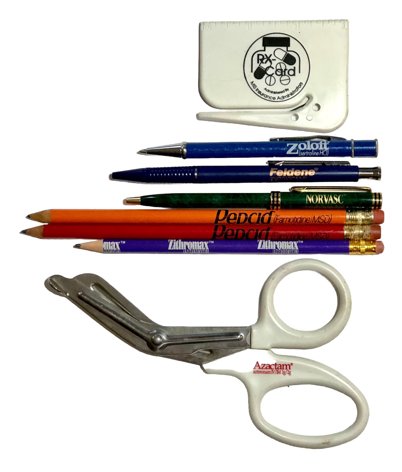 Pharmaceutical Rep Pens Pencils Letter Opener Scissors Collectibles lot