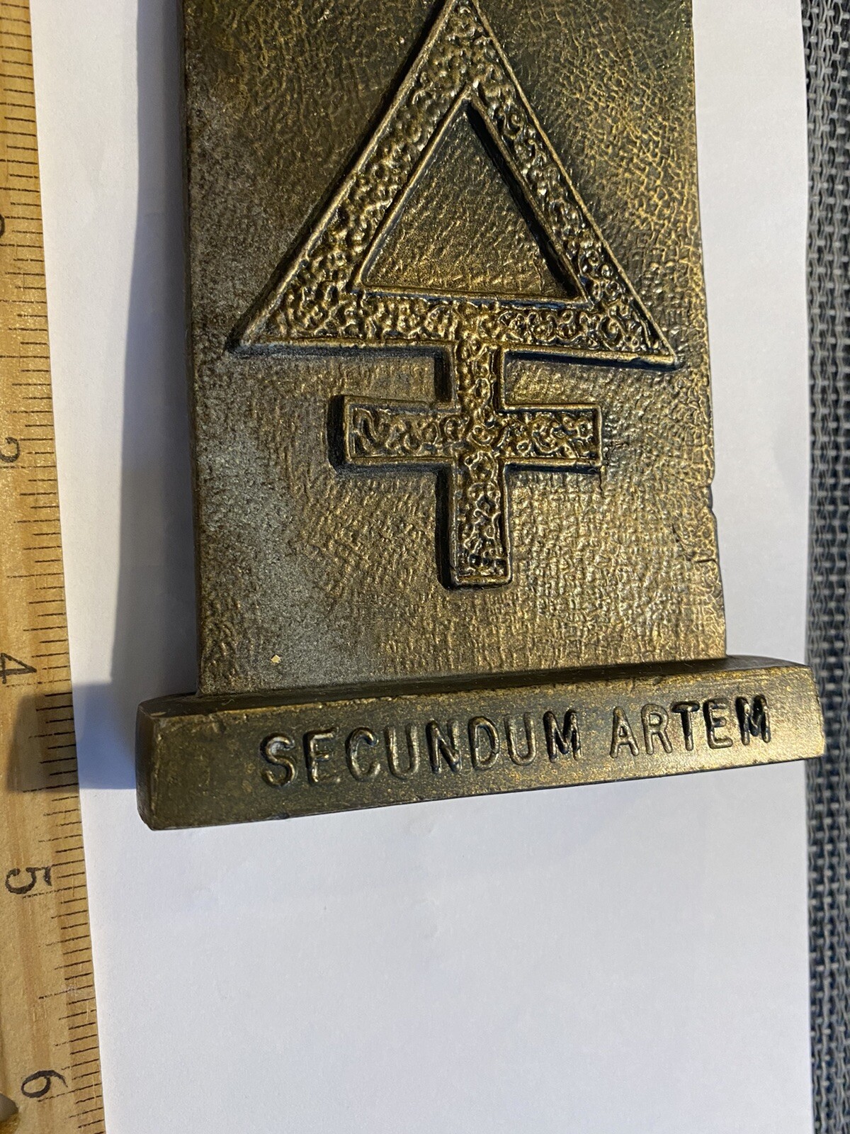 1981 Secundum Artem Tinactin Metal Paperweight Pharmacy RX Drugstore